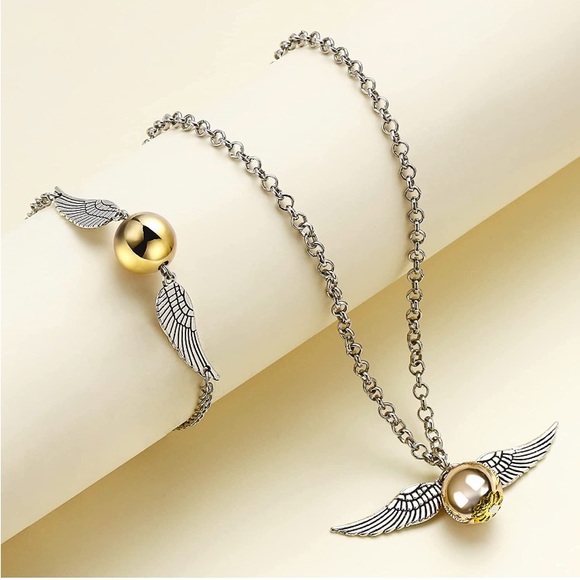 Gold Plated Harry Potter Style Wizard Themed Necklace - Picture 5 of 5